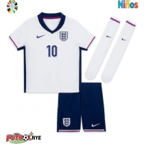 Camiseta Inglaterra Jude Bellingham #10 Primera Equipación para niños Eurocopa 2024 manga corta (+ pantalones cortos)